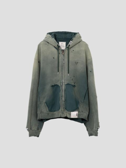 Maison MIHARAYASUHIRO SUN FADED ZIP-UP HOODIE