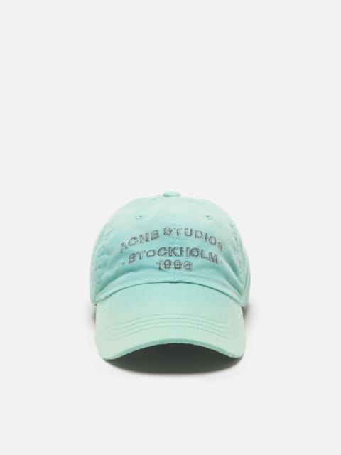 Acne Studios Washed logo cap - Mint green