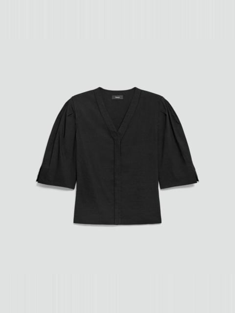 Theory Button-Up Top in Good Linen