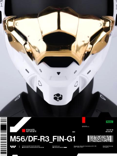 Other Designers MACHINE56™ M56®DF-R3_FIN-G1 DEMON PLATE 'WHITE/GOLD' ./©2021_ ブラック・デス・ランナー (Limited Edition) 33/56