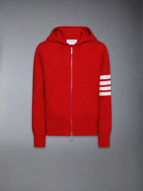 Thom Browne HECTOR INTARSIA MERINO ZIP UP HOODIE