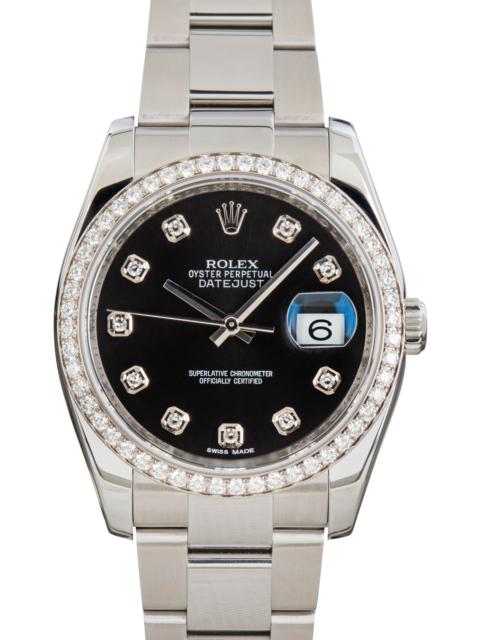 ROLEX Rolex Datejust 36 Ref 116244 Black Diamond Dial