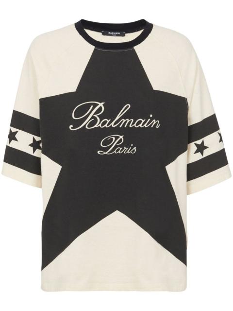 Balmain Logo Cotton T Shirt