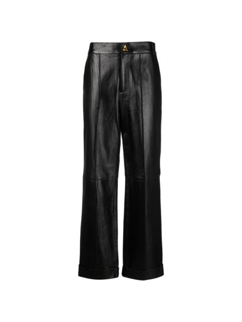 AERON Zima leather cropped trousers