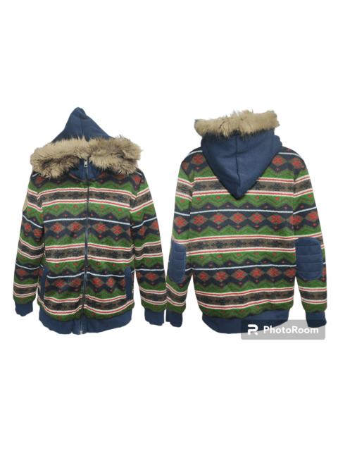 Other Designers If Six Was Nine × Le Grande Bleu (L.G.B.) - Fur Hoodie Knit Najavo Style Pendleton