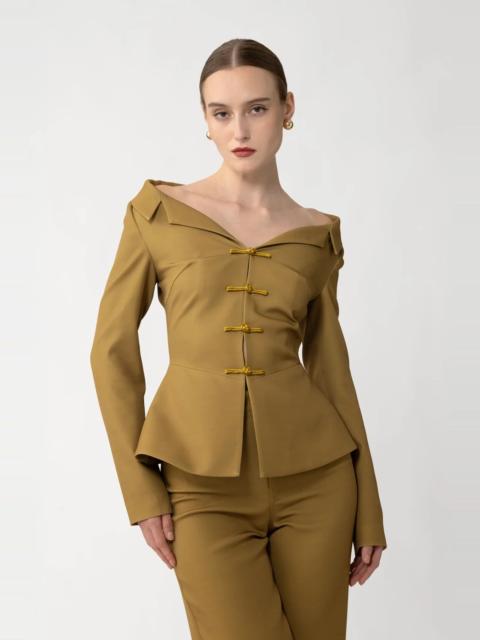 SAU LEE NICOLA CREPE TOP