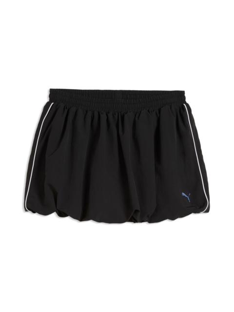 PUMA PUMA T7 Bubble Hem Skirt in Puma Black at Nordstrom