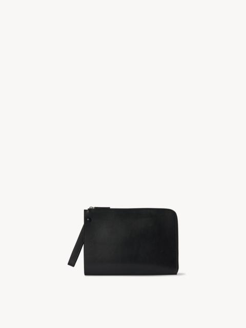 The Row Medium Portfolio Wristlet in Leather