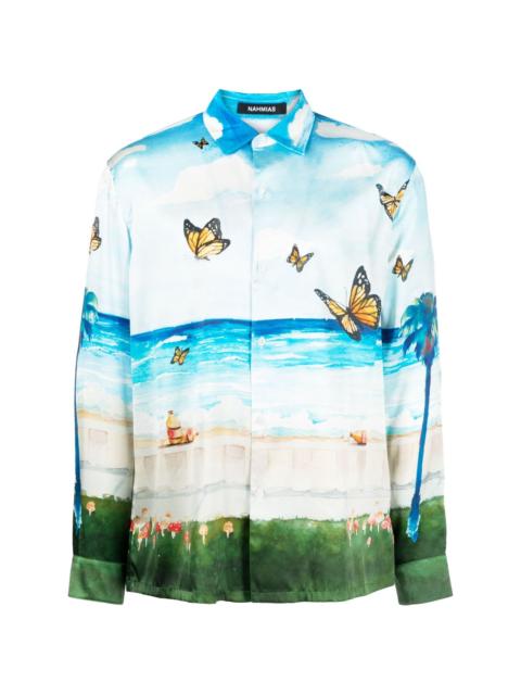 NAHMIAS Butterfly Beach shirt