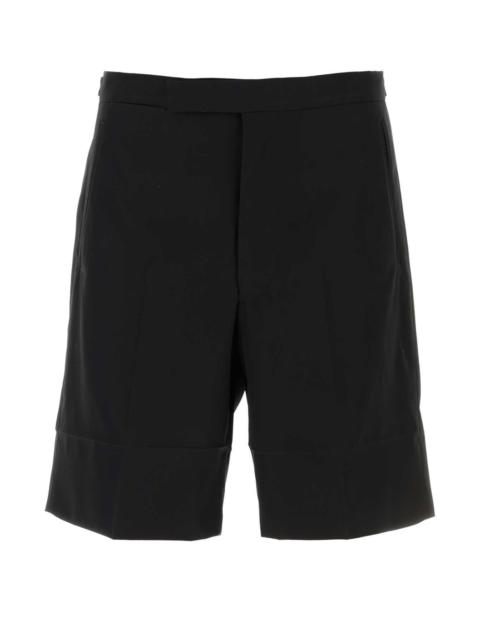 Prada Prada Men Black Cotton Bermuda Shorts