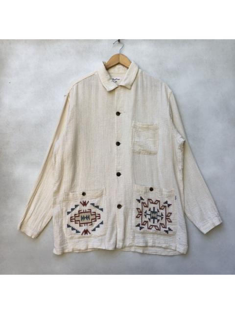 Other Designers Vintage Maul Ruck Navajo Long Sleeve Coconut Button