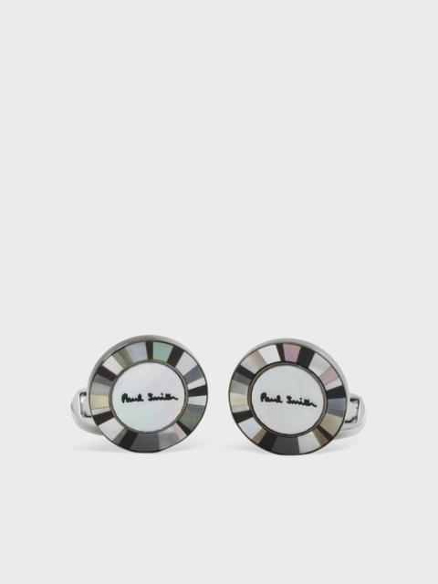Paul Smith Mother of Pearl Logo Cufflinks
