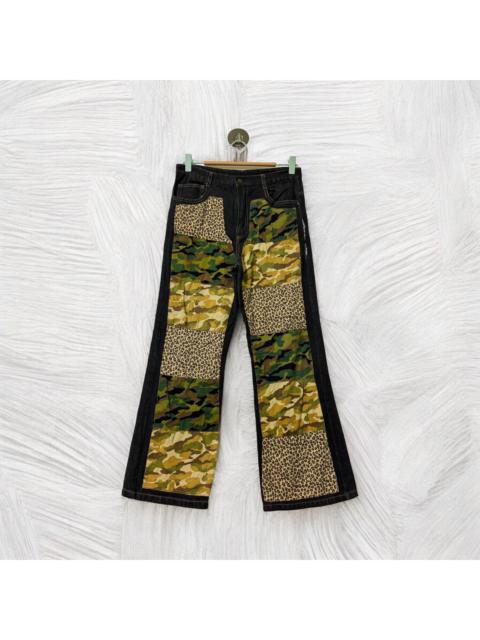 Other Designers Japanese Brand - Flare Double Knee Camouflage Custom Distressed Denim