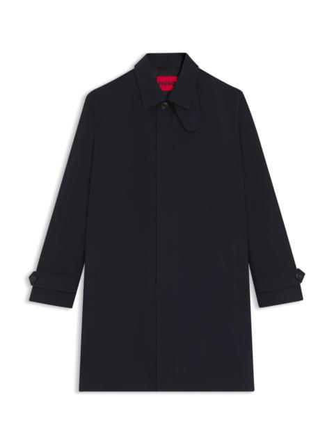 HUGO REGULAR-FIT COAT IN WATER-REPELLENT GABARDINE