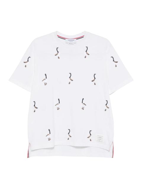 Thom Browne Short Sleeve Tee With Geese Print