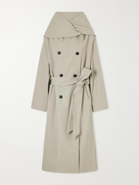 KALLMEYER Dorothy Double-breasted Belted Cotton-blend Trench Coat
