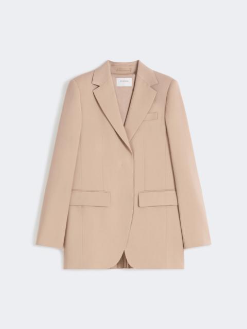 Sportmax Tailored wool blazer with pleated back - BEIGE