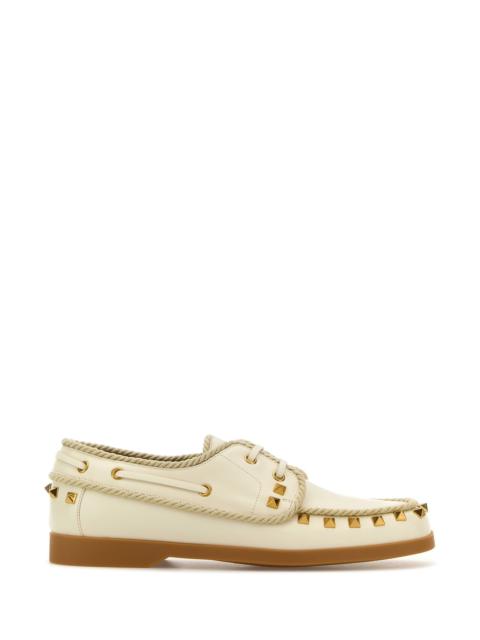 Valentino Valentino Garavani Women Ivory Leather Lace-Up Shoes