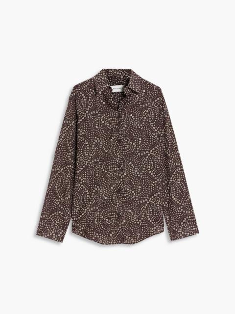 MATTEAU Floral-print cotton and silk-blend shirt