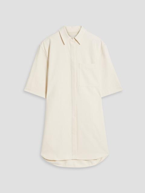 Loulou de Saison Basava slub cotton-blend twill mini shirt dress