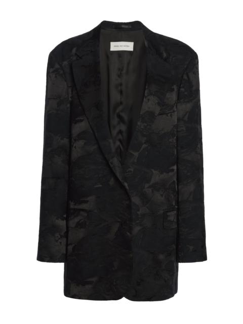 Basti Floral Jacquard Blazer black