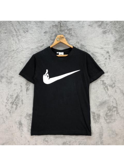Other Designers Rare - Parody Middle Finger Nike Big Swoosh Tees #5702-203