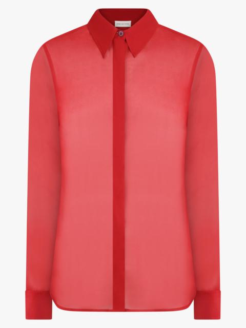 Dries Van Noten CHOWY REGULAR FIT L/S SHIRT | RED