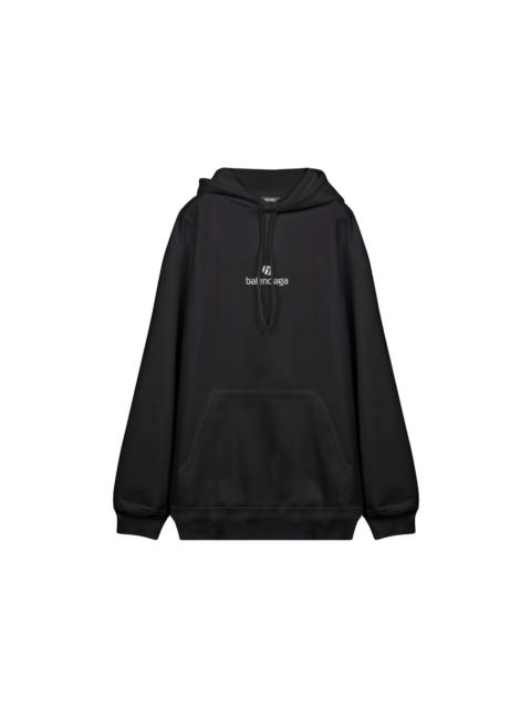 BALENCIAGA Balenciaga Embroidered Logo Hoodie Black