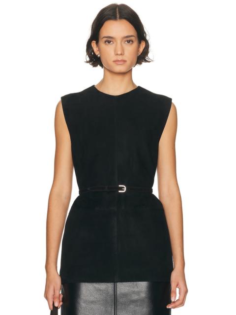 TOTEME Belted Suede Top