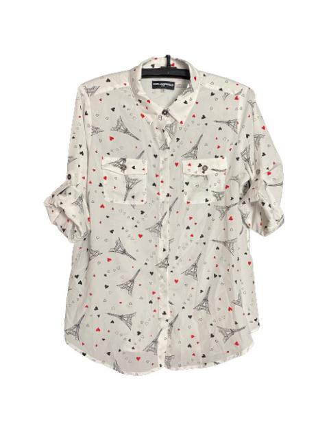 Other Designers Karl Lagerfeld - 🔥BEST OFFER🔥Kar Lagerfeld Overprint Button Up Shirt