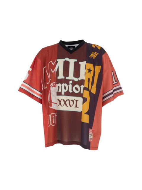 AMIRI PATCHWORK V-NECK T-SHIRT
