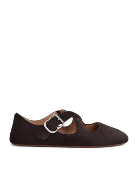 Alaïa Alaia Women Crossed Ponyskin Ballerinas