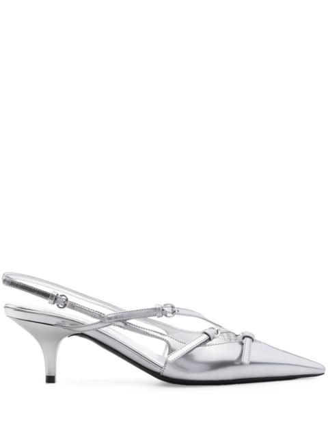 Miu Miu 55mm Leather Buckle Pumps