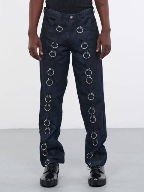 TOKYO JAMES Spray Painted Denim Pants