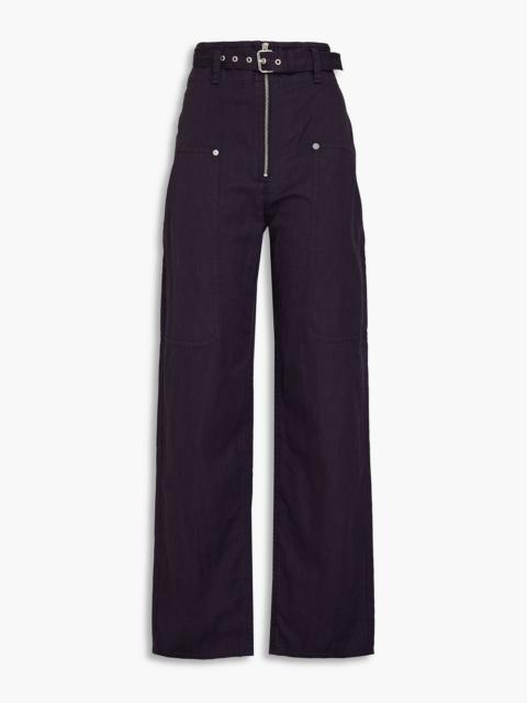 Isabel Marant Étoile Paggy cotton and linen-blend canvas straight-leg pants