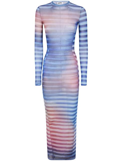 Jean Paul Gaultier Jean Paul Gaultier Women Mesh Long Dress Printed "Air"