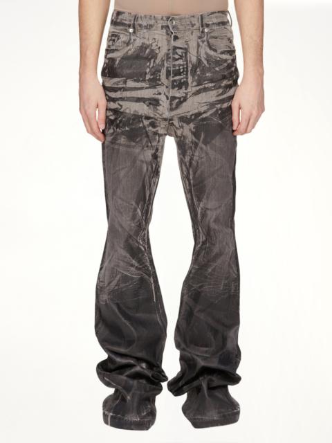Rick Owens DRKSHDW Bolan Bootcut Washed Foil in Black
