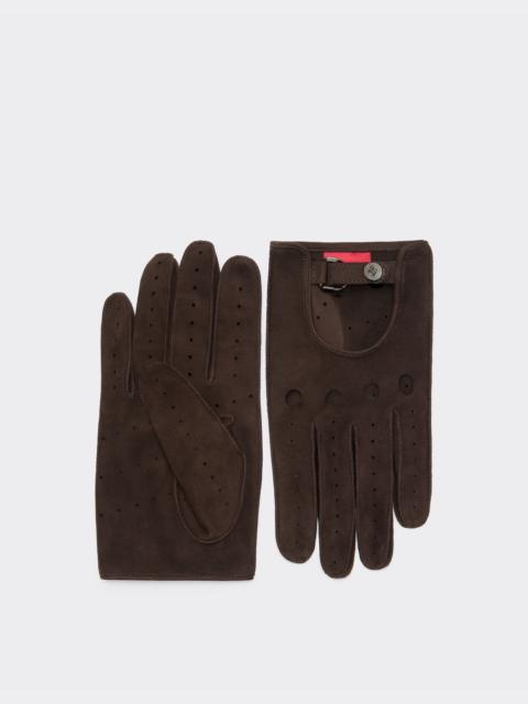 Ferrari Suede leather driving gloves