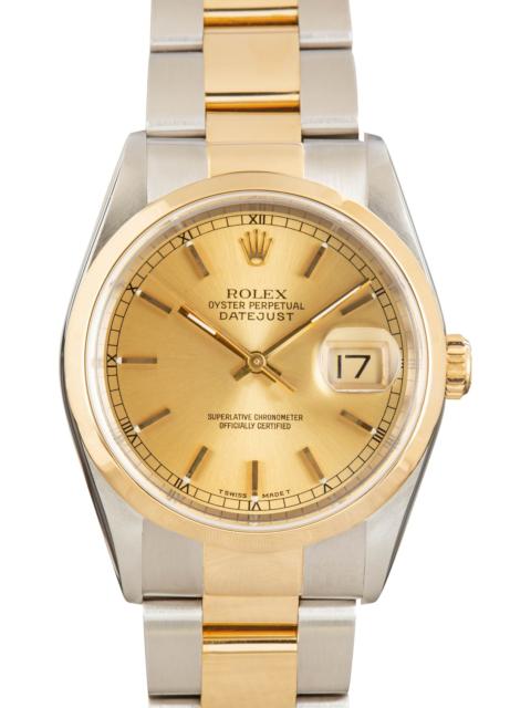 ROLEX Used Rolex Datejust Ref 16203 Champagne Dial