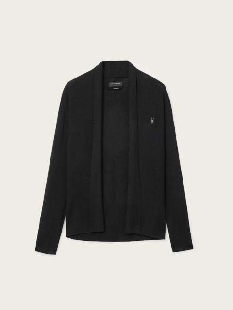 ALLSAINTS MODE MERINO RAMSKULL OPEN CARDIGAN