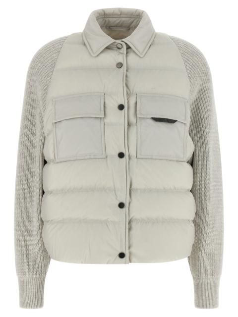 Brunello Cucinelli Brunello Cucinelli Women 'Shiny Flap Detail' Down Jacket