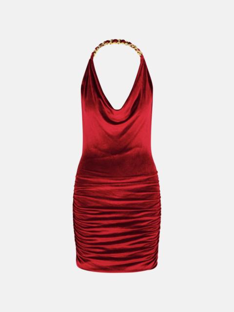 Balmain BURGUNDY VISCOSE BLEND DRESS
