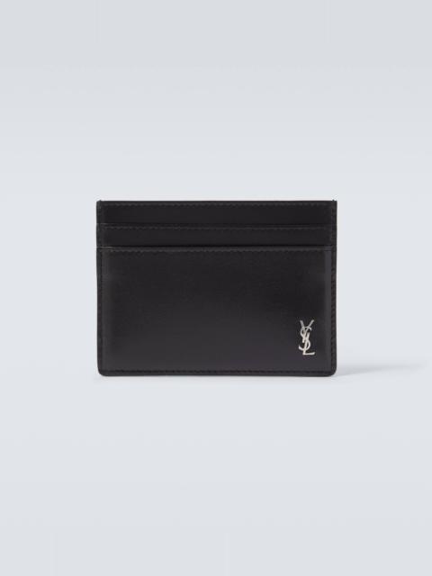 SAINT LAURENT Leather card holder