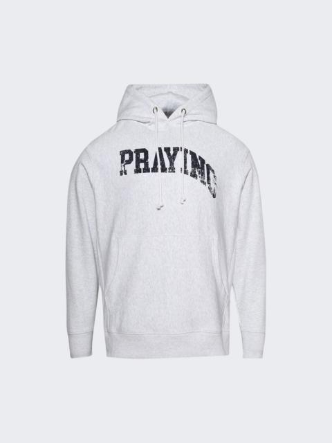 Praying Logo College Hoodie Grey