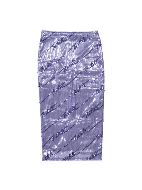 Rotate Birger Christensen Ladies Violet Tulip Sequin Midi Skirt