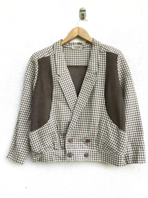 Other Designers Vintage - Vintage Made In Japan Pinore Checked Plaid Button Jacket