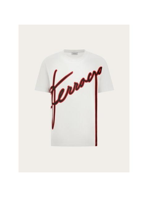 FERRAGAMO Ferragamo White Cotton Logo Sweater