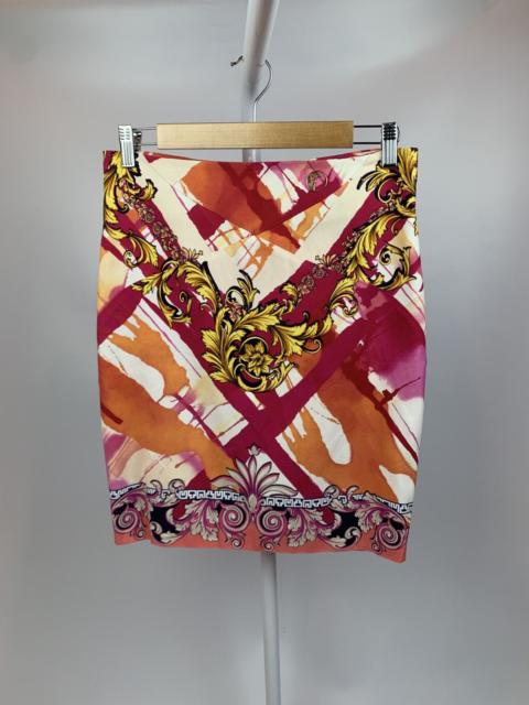 VERSACE Gianni Versace Multicolor Baroque Print Pencil Skirt