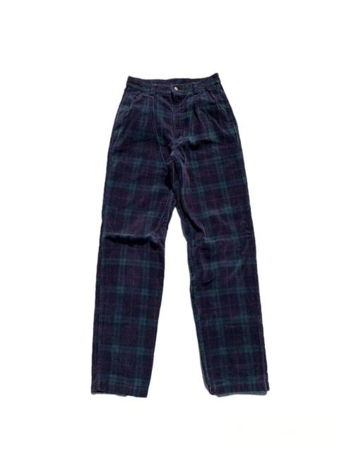 Other Designers Vintage Ships Corduroy Velvet Tartan Plaid Check Pants