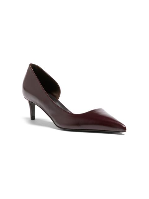 KHAITE Jett D'Orsay Leather Pumps burgundy